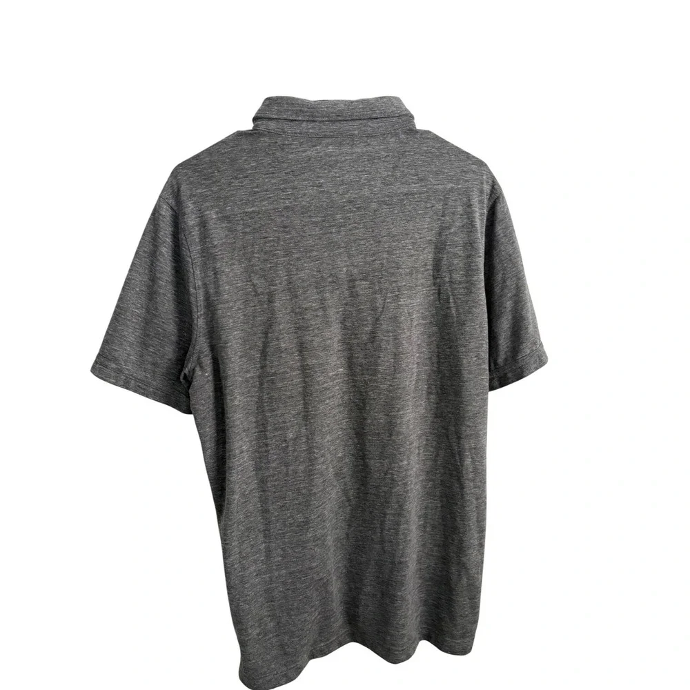 Banana Republic Vintage Mens Charcoal Grey Heather Short Sleeve Polo Shirt M